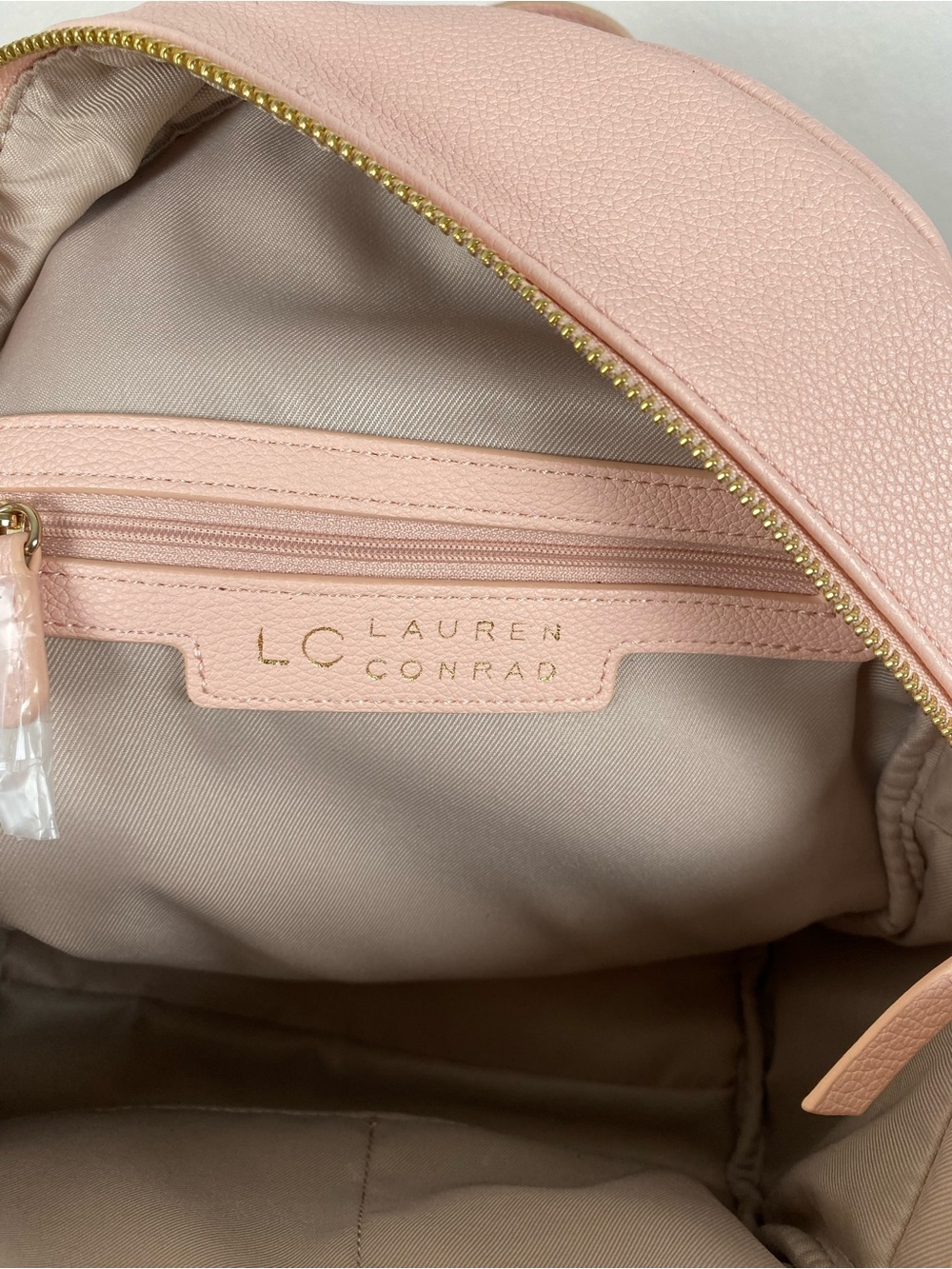 Lauren Conrad Pink Faux Leather Backpack - Picture 4 of 8